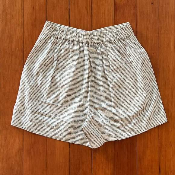 NWT Madewell Clean Pull-On Shorts in Jacquard - Size 0 - Brown & Cream - Picture 6 of 8